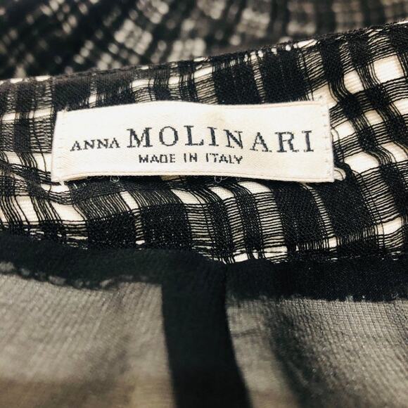 Anna Molinari silk blend hatch print career business pencil skirt Italian SIZE 4 - Picture 8 of 11